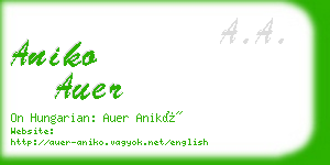 aniko auer business card